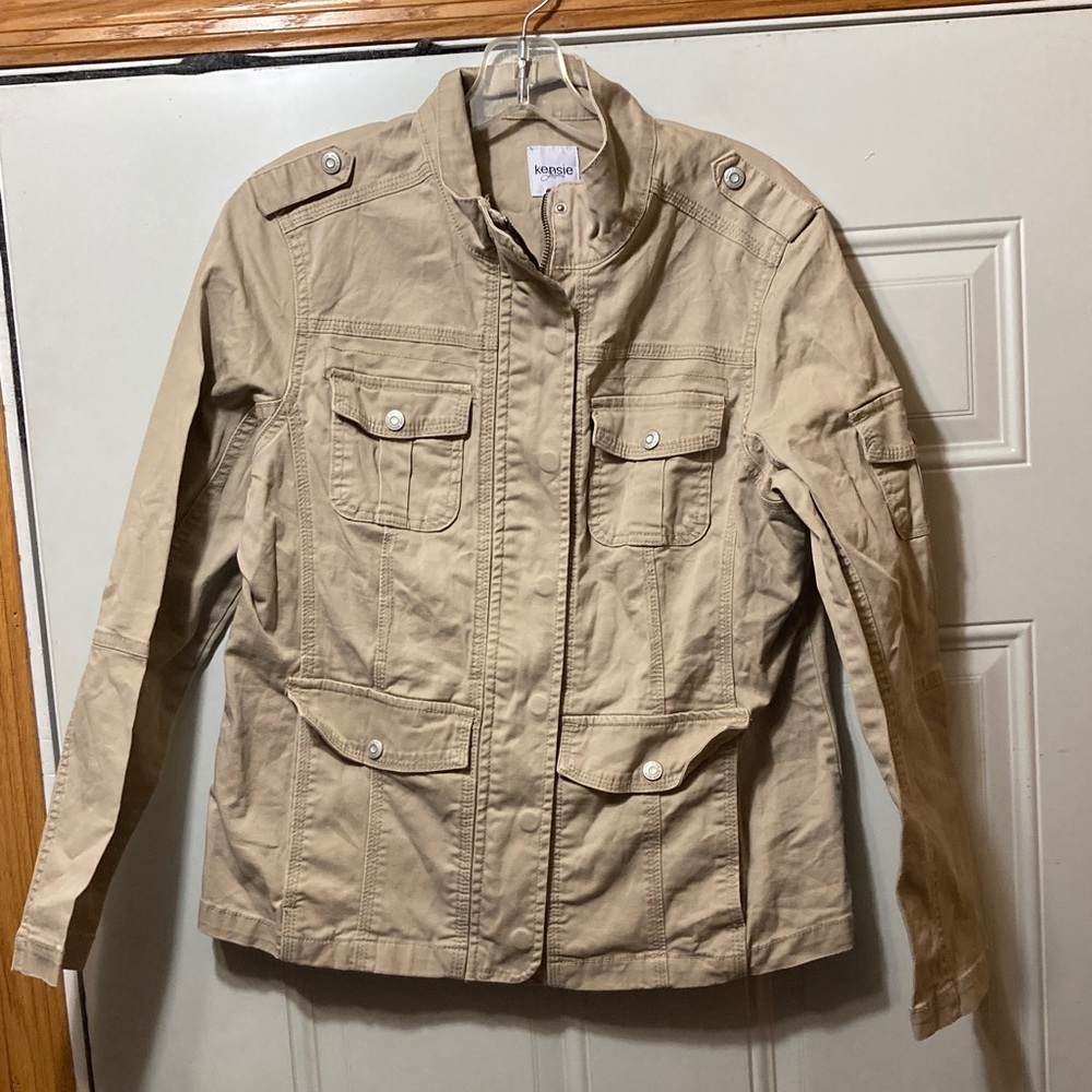 Kensie Women's Utility Jacket in Beige L